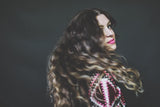 woman with curly hair