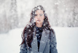 Woman in the snow